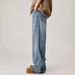 Men's High End Retro Washed Distressed Loose Straight Leg Jeans Light Color Casual Drape Fit American Style_mkmklike.com