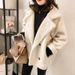 Women's Shearling Jacket Winter - Thick Fleece Lined Bomber Coat With Faux Fur Collar (S-2XL, Beige/Camel/Khaki/Mocha)_mkmklike.com