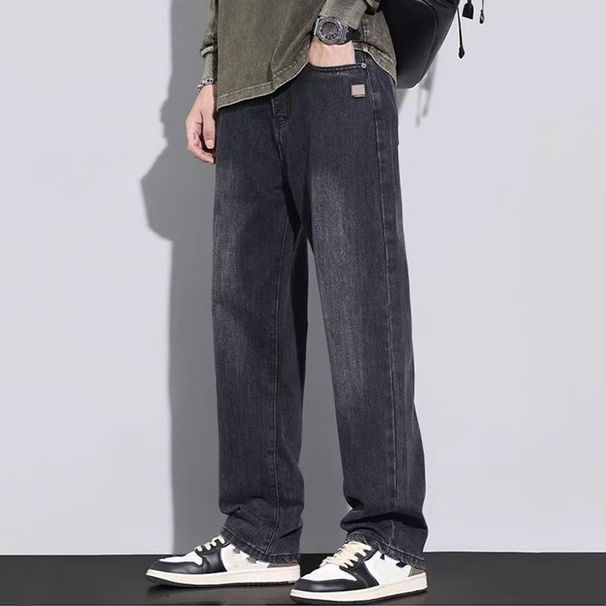 Autumn And Winter Loose Wide-leg Jeans For Men, American High Street Retro Straight-leg Casual Men's Long Pants_mkmklike.com