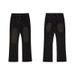 Men's Clothing Vintage Style Washed Distressed Grey Flared Vibe Jeans_mkmklike.com