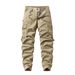 Men's New Simple Casual Trend Straight Multi-pocket Overalls_mkmklike.com