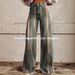 2025 Independent Website Xiyin European And American Foreign Trade Plus Size Casual Printed Jeans Wide Leg 3D_mkmklike.com