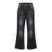 Washed Denim Flared Men's Vibe Trendy Hippie Niche Loose Wide-Leg Long Pants Distressed White Versatile_mkmklike.com