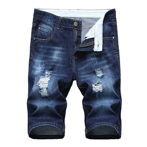 Summer New Trendy Men's Washed Straight Jeans Five-point Pants Korean Version Men's Casual Slim Shorts Cross-border_mkmklike.com
