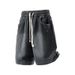 Men's plus Size Loose Casual Versatile American Style Denim Shorts Elastic Waist Trendy Washed Look Summer New_mkmklike.com