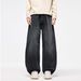 Nordmann Hot-Selling Men's Clothing / 2025 Autumn New American Retro Distressed Scimitar Jeans Unisex Draped Wide-Leg Pants_mkmklike.com