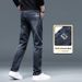 Jeans Men's Straight Large Size Elastic Casual Slim Fit Long Pants Men's_mkmklike.com