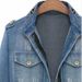 K New Women's Denim Jacket; Plus-size Long-sleeved Coat._mkmklike.com