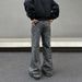 Men's Clothing Men's Straight Leg Wide Leg Casual Flared Jeans High Street Dirty Dye Retro American For Formal & Casual_mkmklike.com