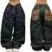 Women's Clothing High Street Personality Pattern Loose Straight Wide Leg Jeans_mkmklike.com