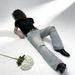 Men's Ripped Knee Straight Leg Jeans Trendy American Street Style Loose Fit Versatile Wide Leg Pants Mid Waist Black Blue Cotton_mkmklike.com