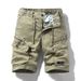 Men's Clothing Men's Summer New Zipper Multi Pocket Trendy Retro Workwear Shorts_mkmklike.com