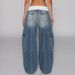 Women's Fashion Denim Pants Autumn/Winter European American Style Distressed Monkey Ripped Loose Straight Leg LD2549_mkmklike.com