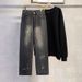 Men's Vintage High Street Jeans – Relaxed Straight Fit With Embroidery & Stretch (S-3xl, Black) Functional Stretch_mkmklike.com