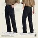Men's Retro Bootcut Jeans – Korean Style Washed Denim With Rivet Stitching (Black, S-XL)_mkmklike.com