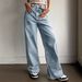 Women's Embroidered Bow Pocket Straight Leg Jeans - Comfortable Loose Fit Casual Denim Pants For Everyday Wear_mkmklike.com