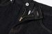 Men's Black Striped Pleated Wide-Leg Jeans – 14oz Raw Denim, A-Line Relaxed Fit (Straight Cut, Washed Cotton, S-XL, Japanese Retro Style)_mkmklike.com