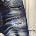 Men's Slim-Fit Tapered Blue Jeans High-Quality Distressed Denim Mid-Waist Zipper Fly For Nightlife Casual Vintage High Street_mkmklike.com