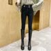 Thickened Fleece-lined High-waisted Women's Jeans For Autumn And Winter, Versatile, Slim-fit, Skinny, Stretchy, Cropped_mkmklike.com