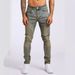 Men's Slim Fit High Waist Jeans Stretch Denim Pants Black Washed Skinny Trousers For Streetwear & Casual_mkmklike.com