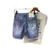 Men's Trendy Denim Shorts Summer Thin Ripped Embroidered Casual Riding Breeches Five Point Pants_mkmklike.com