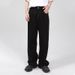 Nordmann Black Straight-Leg Jeans For Men American Style Loose Wide-Leg Summer Vibes Cool Versatile Casual Pants_mkmklike.com