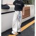 Men's Clothing Vintage Washed White American Bowie Jeans For Men - Relaxed Fit Straight Leg Denim Pants With Bandana (S-XXXL)_mkmklike.com