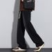 Spring And Summer American High Street Micro-pull Jeans Men's Narrow Version Trendy Brand Wide Elastic Waist Trousers_mkmklike.com