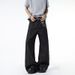 Cross-border American High Street Design Sense Loose Jeans Men's Trendy Brand Black Loose And Versatile Casual Long Pants Men_mkmklike.com