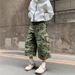 Men's And Women's Washed Damaged Camouflage Shorts High Street Fashion Summer Handsome Seven Point Overalls_mkmklike.com