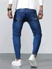 Skinny Ripped Jeans For Women & Men – Distressed High-Waisted Stretch Denim Pants (Sizes 30-38)_mkmklike.com