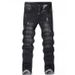 Men's Slim Fit Stretch Skinny Jeans - Classic Black & Dark Blue Denim With Comfort Flex (Waist 30-42)_mkmklike.com