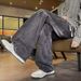 Men's Washed Denim Jeans Straight Leg Loose Fit Casual High Street Retro Pants for Teen Boys_mkmklike.com