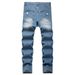 Men's Loose Fitting Ripped Jeans American Streetwear Brand Cool Casual Style_mkmklike.com