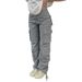 Women's Casual Long Pants INS Cargo Style Six Pockets WT423 Autumn Season Relaxed Everyday Wear Versatile Comfortable Feshion Trend_mkmklike.com