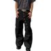 Vintage High-Waisted Straight Jeans – Distressed Button Fly & Relaxed Fit (S-3xl) Unisex Crotch Gusset_mkmklike.com