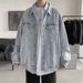 Cardigan Button Denim Jacket Men's Loose And Versatile Teenage Jacket Top_mkmklike.com