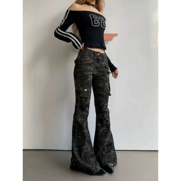 Women's Clothing Workwear Jeans Slimming And Hip Enhancing Flared Pants Slim Fitting And Drapey Floor Length Pants Casual And Versatile_mkmklike.com
