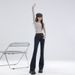 Slim-fit, Slimming, Slightly Flared Jeans Petite Women, Cropped Pants For Spring, High-waisted, Tight-fitting,_mkmklike.com