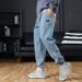 Men's Cotton Cargo Pants Relaxed Fit Loose Casual Streetwear Korean Style Slim Tapered Jogger Pants For All Seasons_mkmklike.com