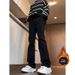 Men's Style High-Waisted Gray Jeans Slimming Straight Leg Pants Vibe High Street Style Slightly Flared Midweight Cotton_mkmklike.com