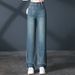 High-waisted Narrow-fit Denim Wide-leg Pants For Tall Women, 2026 Spring New Style, Slimming Straight-leg Pants,_mkmklike.com