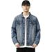 New Trendy Casual In Stock Clothing Side Seam Pocket Youth Cotton Denim Jacket Men's Top_mkmklike.com