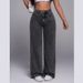 High Waisted Loose Fitting Wide Leg Trousers Floor Length Black Straight Leg Jeans for Women_mkmklike.com