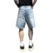 Men's Washed Ripped Denim Shorts Trendy Brand Casual Loose Straight Leg Five Point Pants Summer_mkmklike.com