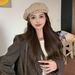 Hot Sale Solid Color Beret Casual Painter Korean Style Newsboy Artist Hat Cloth Lattice Octagonal Cap Ladies_mkmklike.com