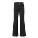 Men's Denim Flared Casual Long Trendy Design Deconstructed Patchwork Solid Color Loose Cuff Slit Wide Leg Pants_mkmklike.com