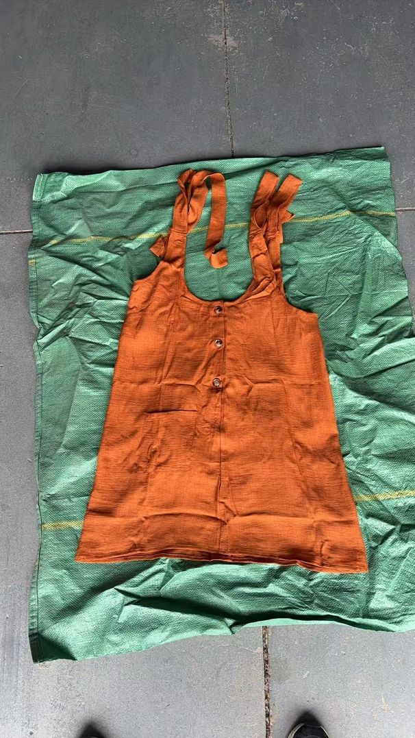 Women's crew neck casual wear sleeveless tank dress embellished buckle sleeveless dress short ladies_mkmklike.com