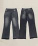 Men's Gradient-Colored Jeans Midweight Straight Leg Denim Pants With Slight Stretch Black Fashion Trend Long Length_mkmklike.com