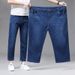 300 Pounds Plus Size Men's Wholesale Spring And Summer Thin Fabric Nine Point Jeans Men's Nine Point Plus Fat Plus Size Slim Fit Korean Pants_mkmklike.com